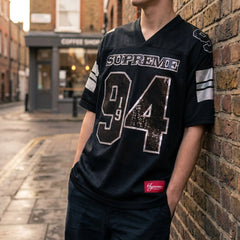 Supreme Sequin Football Jersey 'Black'