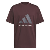 Adidas Unisex Adidas Basketball Tee Red JD6128