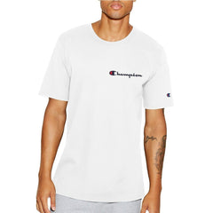 Champion Heritage Tee Elevated Graphics Script Embroidery White GT19-Y06819-WHC