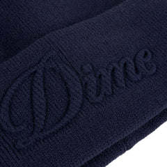 Dime Cursive Fold Beanie Navy