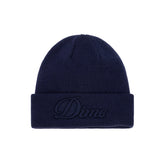 Dime Cursive Fold Beanie Navy