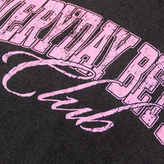 Everyday Better Club "Club Classic" Scripted T-Shirt Black Pink