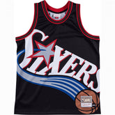 Mitchell & Ness Men NBA Philadelphia 76ers Big Face Black SJY19068P76K