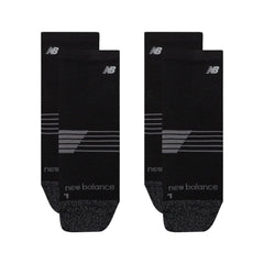 New Balance Pro Training Quarter Socks 2 Pack Black