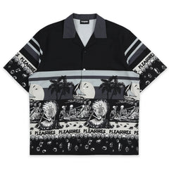 Pleasures Men Beach Button Down Black