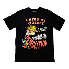 Raised by Wolves Razed by Wolves Tee Black