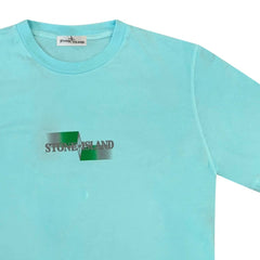 STONE ISLAND(Kids) Logo Front T-Shirt Light Blue