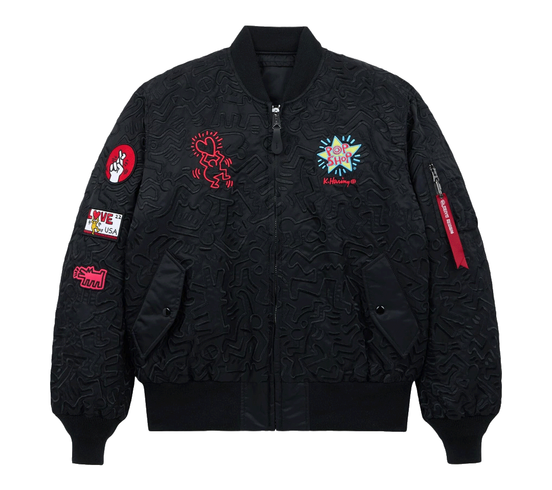 Keith Haring x Alpha MA-1 All Over Embroidery
