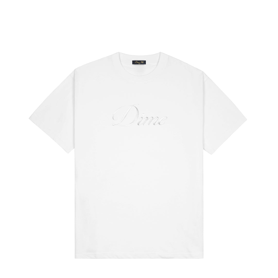 Dime Cursive T-Shirt White