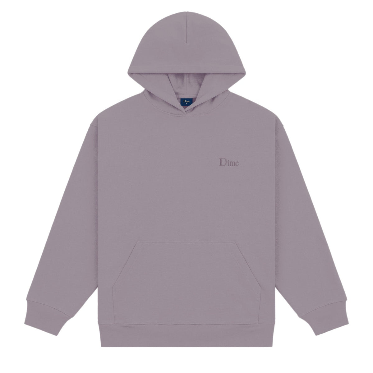 Dime Men Classic Small Logo Hoodie Plum Gray