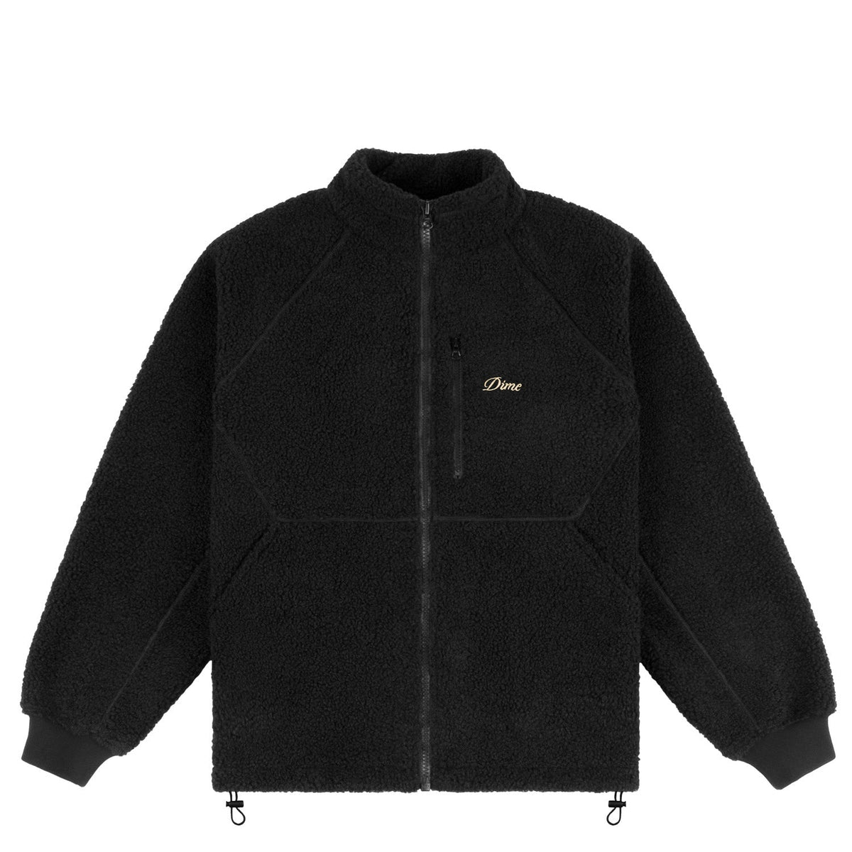 Dime Men Polar Fleece Sherpa Zip Black