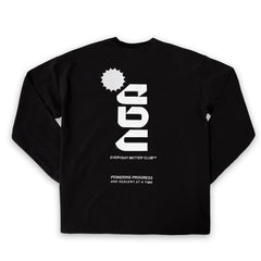 Everyday Better Club Performance Longsleeve Black White