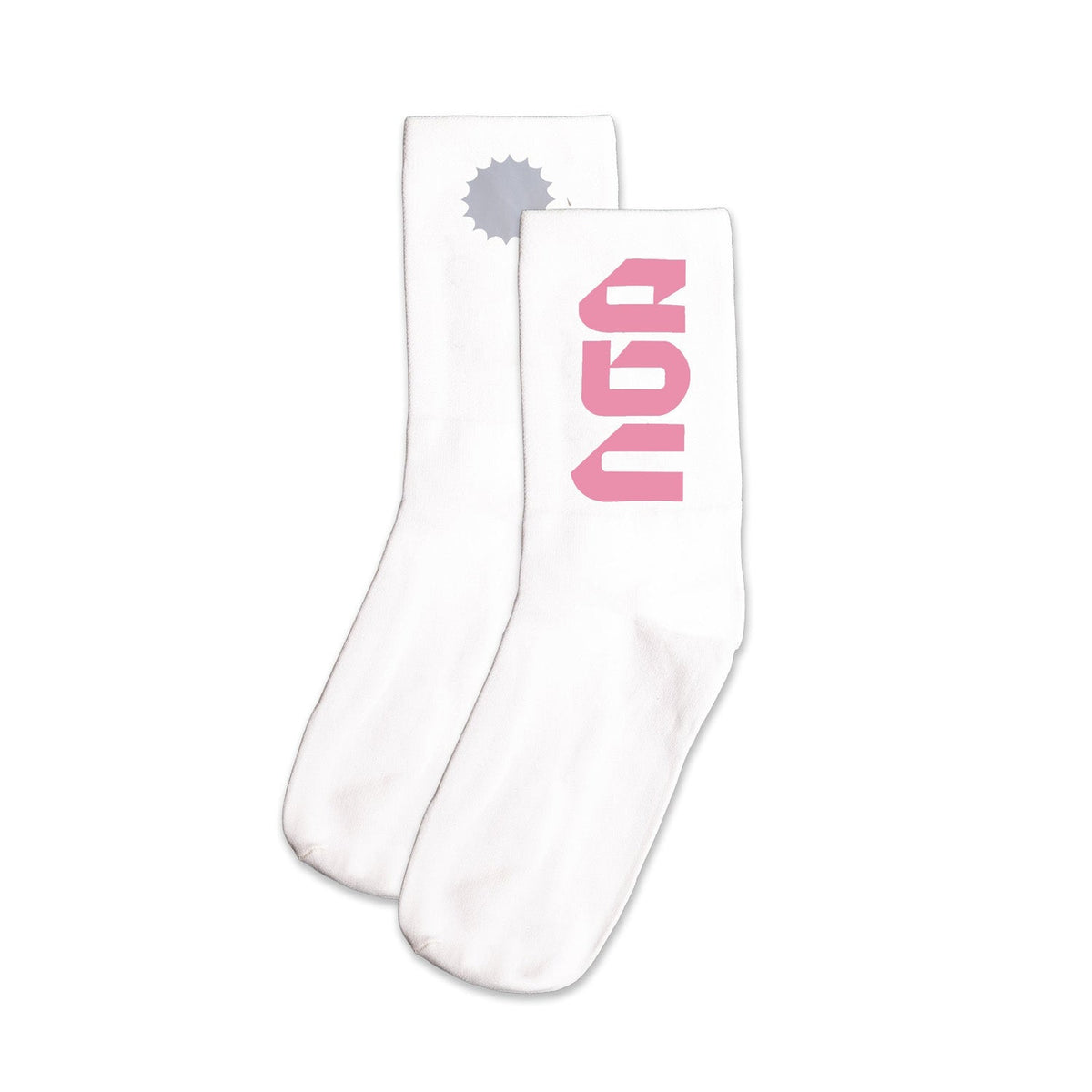 Everyday Better Club Performance Socks White Pink