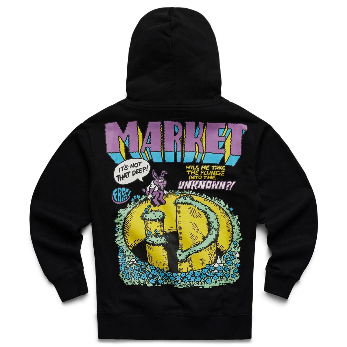 Market Men Smiley Into The Unknown Hoodie Black