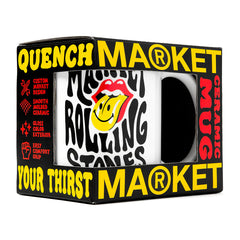 Market Smiley Rolling Stones Tongue Mug White