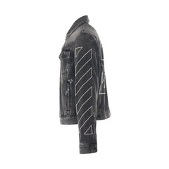 OFF-WHITE  Denim Jackets Dark Grey