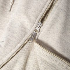 Only NY Thermal Waffle Lined Zip Hoodie Oatmeal Heather
