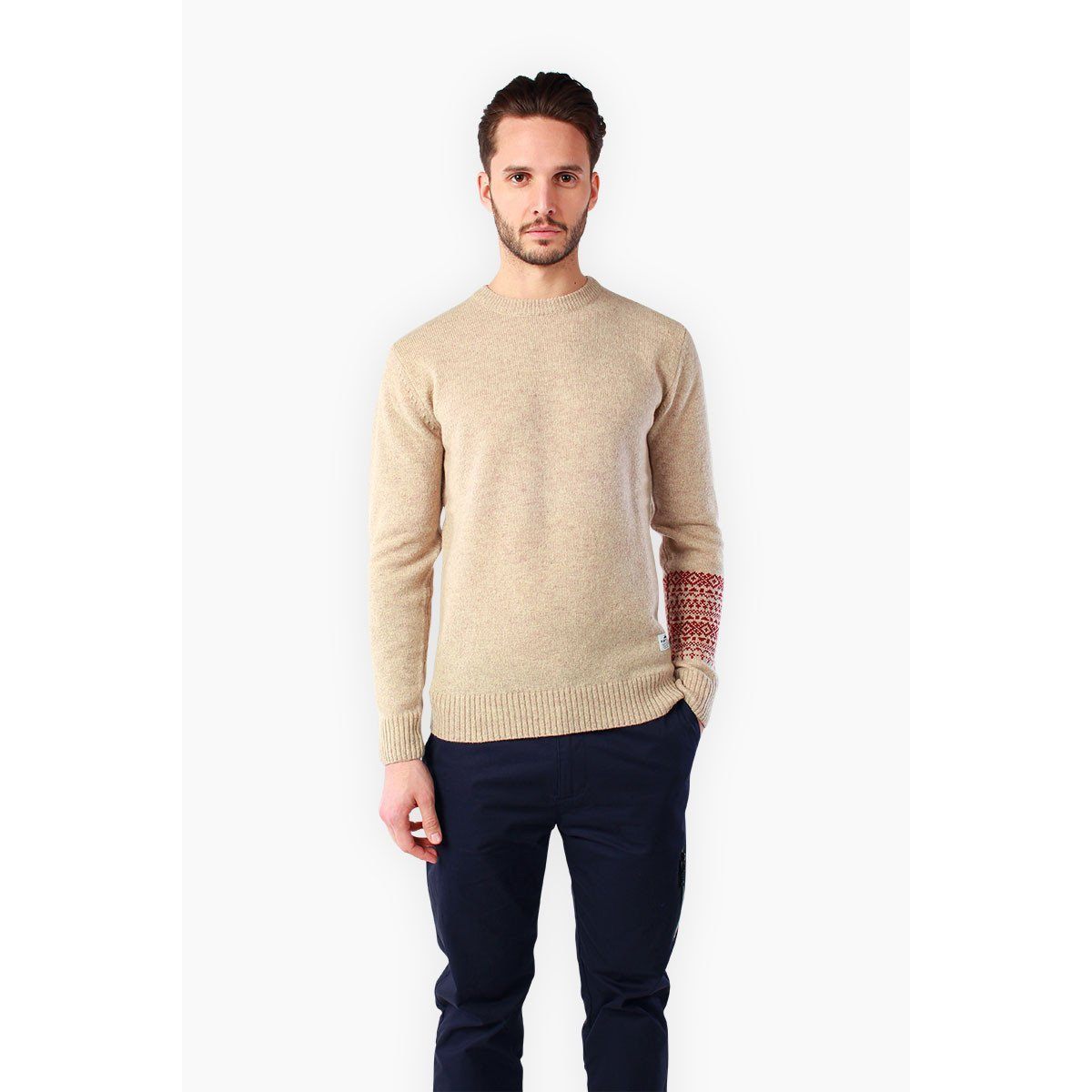 PENFIELD Mens JENSING Fairisle Sleeve Crew - MENS KNITS PFM411487215-112