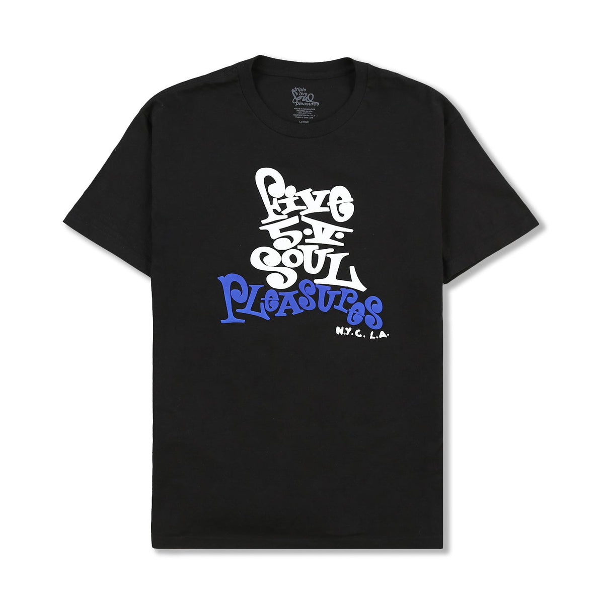 Pleasures Men Five 5 V T-Shirt Tees Black