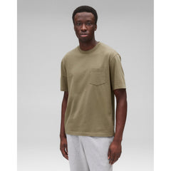 Reigning Champ Men Knit Midweight Jersey Standard Pocket T-Shirt Cypress RC-1567-CYP