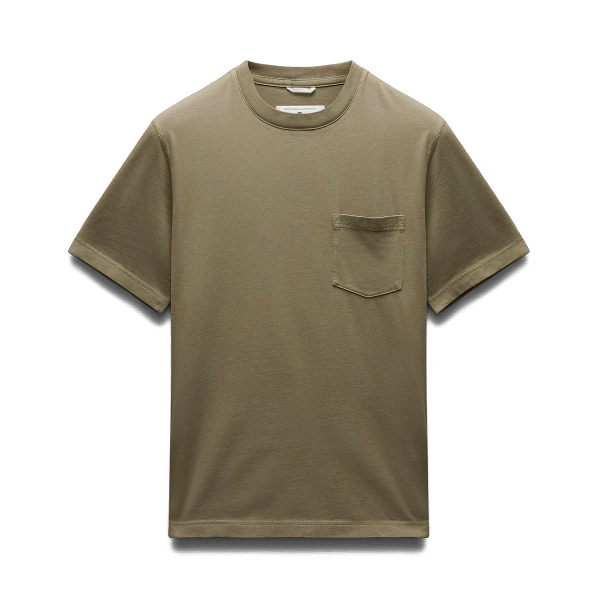 Reigning Champ Men Knit Midweight Jersey Standard Pocket T-Shirt Cypress RC-1567-CYP